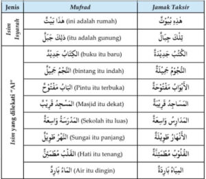 Jamak Taksir Lighairil 'Aqil jumlah ismiyyah