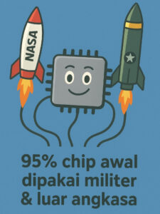 kepanikan nasional di Amerika Serikat. Pemerintah AS segera mendirikan NASA, memperkuat program rudal, dan mencurahkan dana besar untuk teknologi baru termasuk chip.